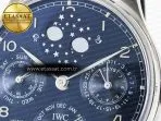 IWC Portugieser Perpetual Calendar SS 5033  Blue Dial on Black A52610 - Görsel 10