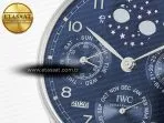 IWC Portugieser Perpetual Calendar SS 5033  Blue Dial on Black A52610 - Görsel 13