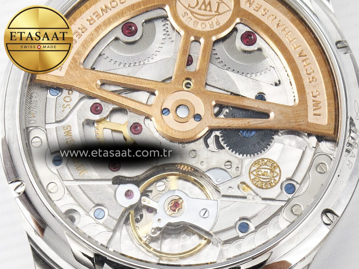 IWC Portugieser Perpetual Calendar SS 5033  Blue Dial on Black A52610 - Görsel 19