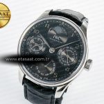 IWC Portugieser Perpetual Calendar SS 5033 Gray Dial on Black A52610