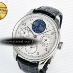 IWC Portugieser Perpetual Calendar SS 5033 White Dial on Black A52610