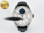 IWC Portugieser Perpetual Calendar SS 5033 White Dial on Black A52610 - Görsel 3