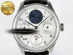 IWC Portugieser Perpetual Calendar SS 5033 White Dial on Black A52610 - Görsel 4
