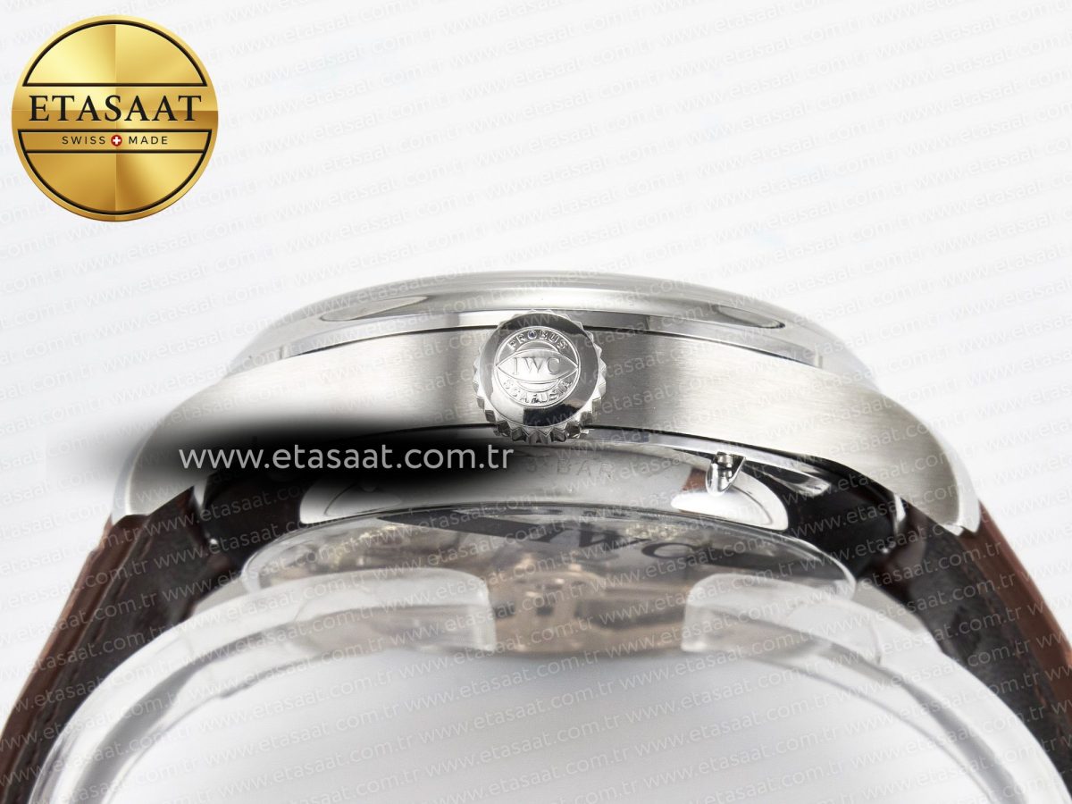 IWC Portugieser Perpetual Calendar SS 5033 White Dial on Brown A52610 - Görsel 14