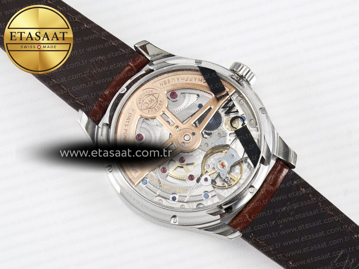 IWC Portugieser Perpetual Calendar SS 5033 White Dial on Brown A52610 - Görsel 16