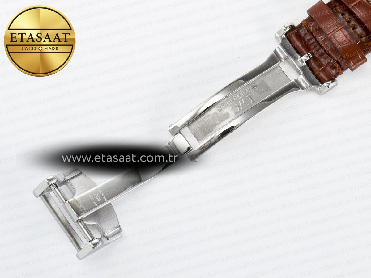 IWC Portugieser Perpetual Calendar SS 5033 White Dial on Brown A52610 - Görsel 25