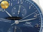 IWC Portuguese Chrono IW3716 Z+F 1:1 Best Edition Blue Dial on Blue Rubber Strap A69355 - Görsel 10
