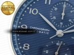IWC Portuguese Chrono IW3716 Z+F 1:1 Best Edition Blue Dial on Blue Rubber Strap A69355 - Görsel 11