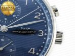 IWC Portuguese Chrono IW3716 Z+F 1:1 Best Edition Blue Dial on Blue Rubber Strap A69355 - Görsel 12
