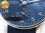IWC Portuguese Chrono IW3716 Z+F 1:1 Best Edition Blue Dial on Blue Rubber Strap A69355 - Görsel 13