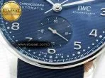 IWC Portuguese Chrono IW3716 Z+F 1:1 Best Edition Blue Dial on Blue Rubber Strap A69355 - Görsel 13