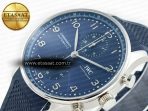 IWC Portuguese Chrono IW3716 Z+F 1:1 Best Edition Blue Dial on Blue Rubber Strap A69355 - Görsel 4