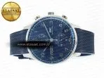 IWC Portuguese Chrono IW3716 Z+F 1:1 Best Edition Blue Dial on Blue Rubber Strap A69355 - Görsel 9