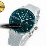 IWC Portuguese Chrono IW3716 Green Dial on Gray A69355