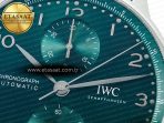 IWC Portuguese Chrono IW3716 Z+F 1:1 Best Edition Green Dial on Green Rubber Strap A69355 - Görsel 10