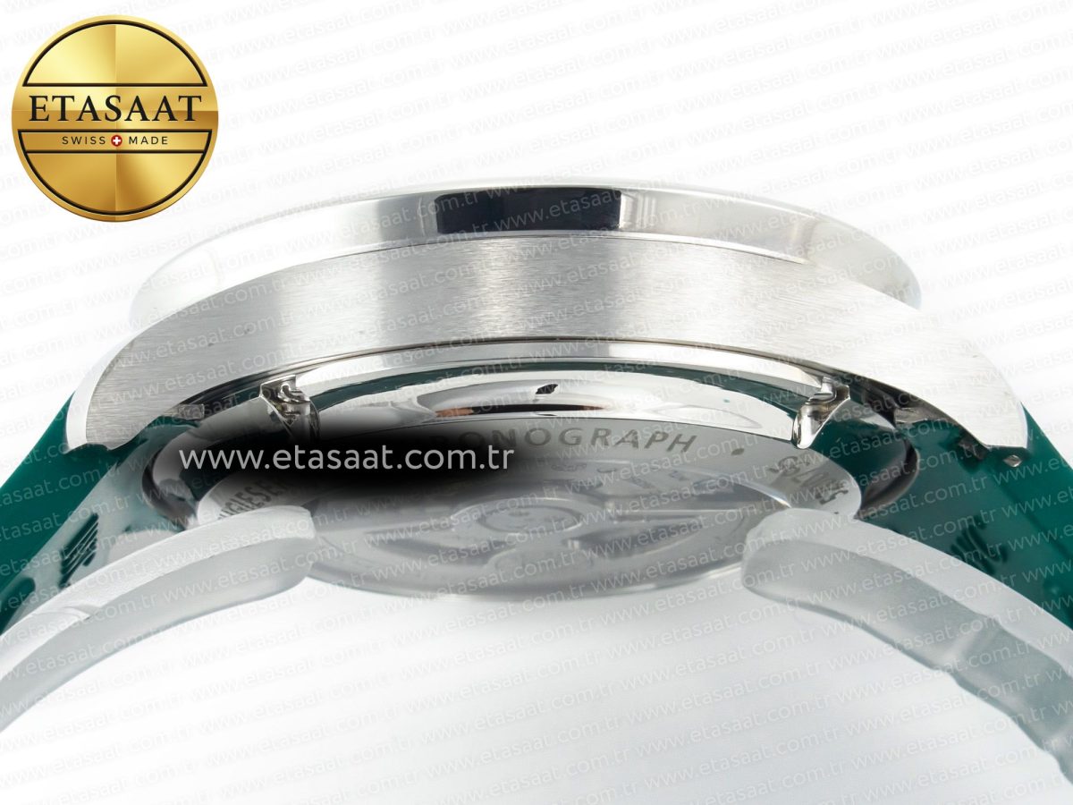 IWC Portuguese Chrono IW3716 Z+F 1:1 Best Edition Green Dial on Green Rubber Strap A69355 - Görsel 15
