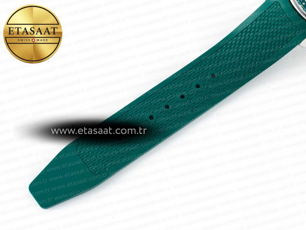 IWC Portuguese Chrono IW3716 Z+F 1:1 Best Edition Green Dial on Green Rubber Strap A69355 - Görsel 27
