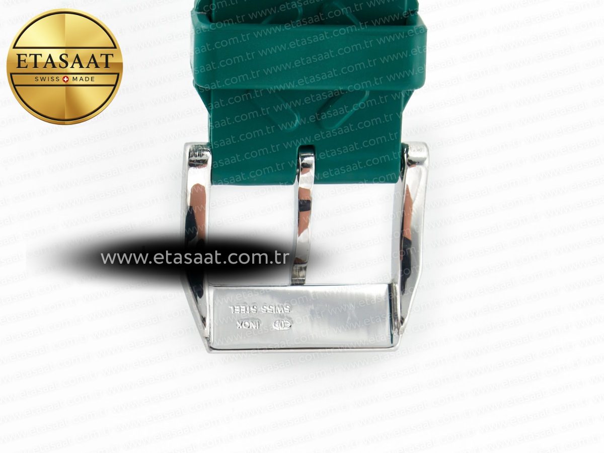 IWC Portuguese Chrono IW3716 Z+F 1:1 Best Edition Green Dial on Green Rubber Strap A69355 - Görsel 30