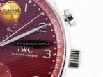 IWC Portuguese Chrono IW3716 Z+F 1:1 Best Edition Red Dial on Red Rubber Strap A69355 - Görsel 11