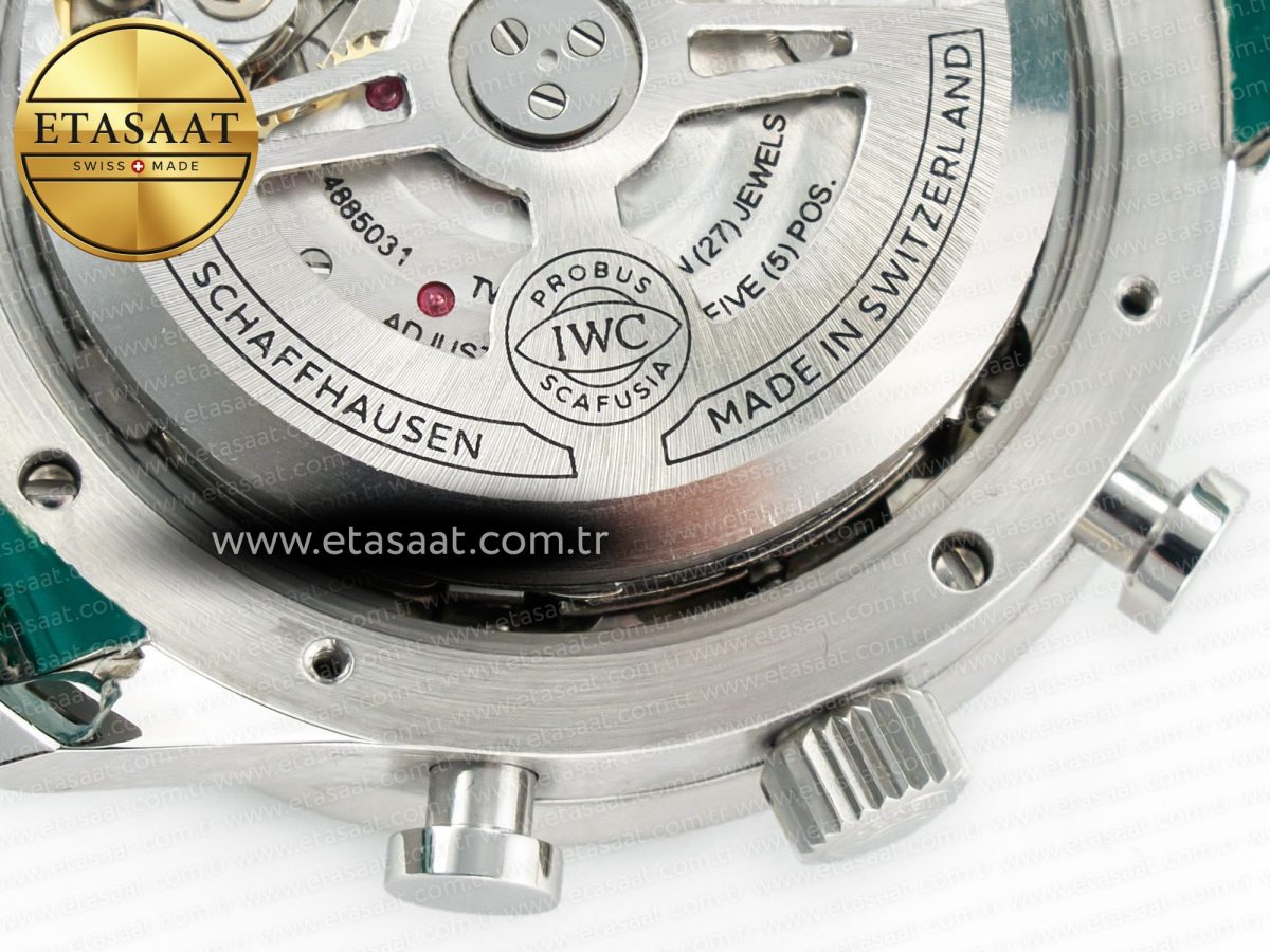 IWC Portuguese Chrono IW3716 Z+F 1:1 Best Edition Red Dial on Red Rubber Strap A69355 - Görsel 21