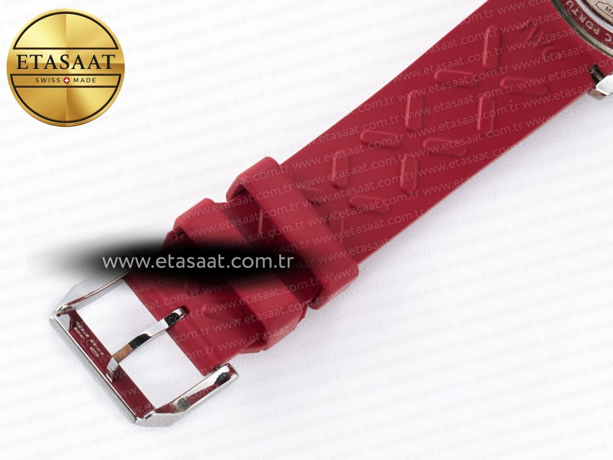IWC Portuguese Chrono IW3716 Z+F 1:1 Best Edition Red Dial on Red Rubber Strap A69355 - Görsel 26