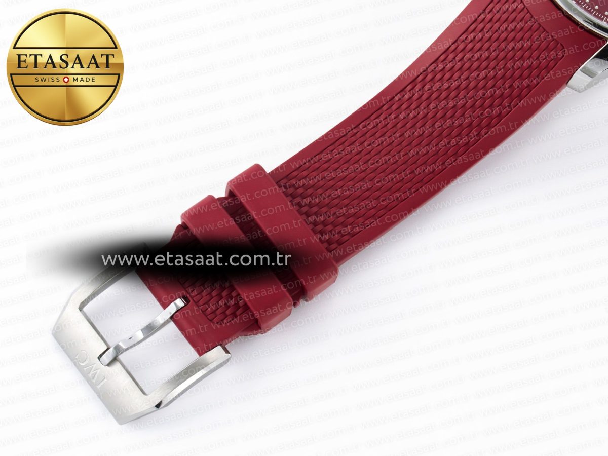 IWC Portuguese Chrono IW3716 Z+F 1:1 Best Edition Red Dial on Red Rubber Strap A69355 - Görsel 27