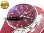 IWC Portuguese Chrono IW3716 Z+F 1:1 Best Edition Red Dial on Red Rubber Strap A69355 - Görsel 7