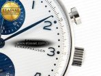 IWC Portuguese Chrono IW3716 Z+F 1:1 Best Edition White/Blue Dial on Blue Rubber Strap A69355 - Görsel 12