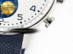 IWC Portuguese Chrono IW3716 Z+F 1:1 Best Edition White/Blue Dial on Blue Rubber Strap A69355 - Görsel 13