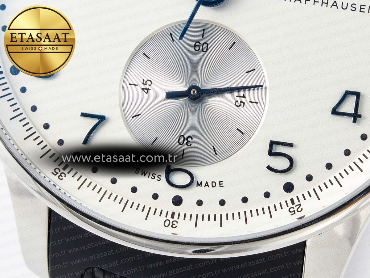 IWC Portuguese Chrono IW3716 Z+F 1:1 Best Edition White Dial on Black Rubber Strap A69355 - Görsel 11