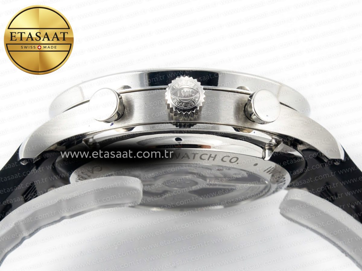 IWC Portuguese Chrono IW3716 Z+F 1:1 Best Edition White Dial on Black Rubber Strap A69355 - Görsel 15