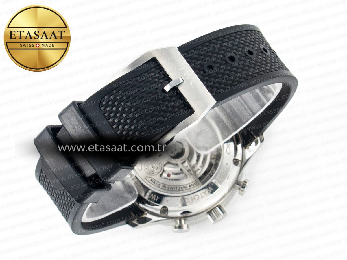 IWC Portuguese Chrono IW3716 Z+F 1:1 Best Edition White Dial on Black Rubber Strap A69355 - Görsel 16