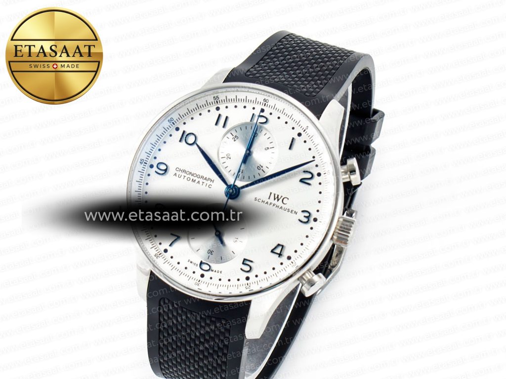 portuguese chrono iw3716 zf 11 best edition white dial on black rubber strap a693552
