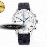 IWC Portuguese Krono IW3716 Z+F Beyaz Kadran Siyah A69355 Eta Saat - Görsel 3 - 1:1 Süper Klon Saat
