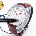 IWC Portuguese Real PR Real Annual Calendar IW5035 ZF 1:1 Best Edition White Dial RG Markers on Brown Leather Strap A52850