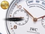 IWC Portuguese Real PR Real Annual Calendar IW5035 ZF 1:1 Best Edition White Dial RG Markers on Brown Leather Strap A52850 - Görsel 10