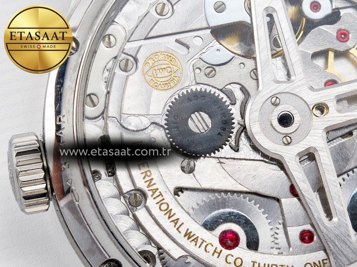IWC Portuguese Real PR Real Annual Calendar IW5035 ZF 1:1 Best Edition White Dial RG Markers on Brown Leather Strap A52850 - Görsel 19