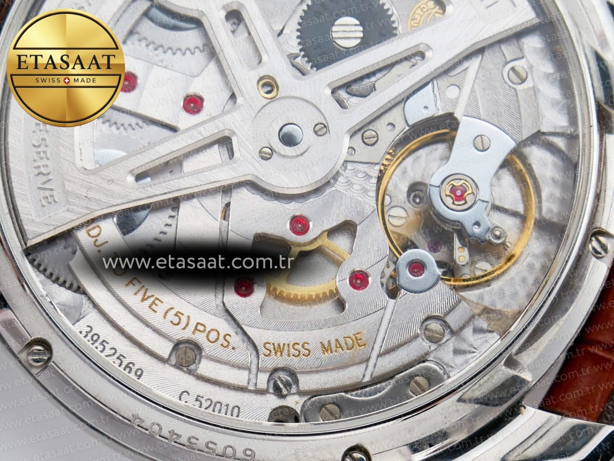 IWC Portuguese Real PR Real Annual Calendar IW5035 ZF 1:1 Best Edition White Dial RG Markers on Brown Leather Strap A52850 - Görsel 24