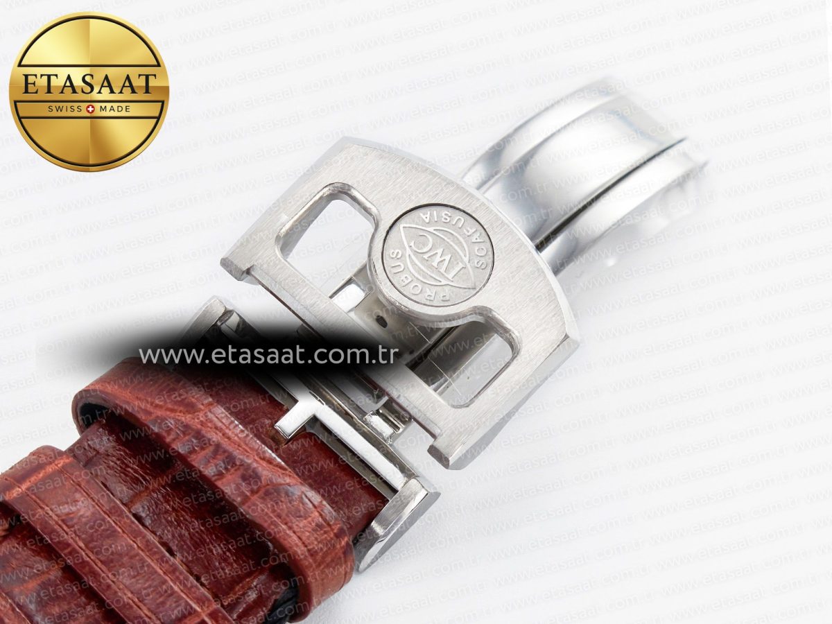 IWC Portuguese Real PR Real Annual Calendar IW5035 ZF 1:1 Best Edition White Dial RG Markers on Brown Leather Strap A52850 - Görsel 33