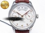 IWC Portuguese Real PR Real Annual Calendar IW5035 ZF 1:1 Best Edition White Dial RG Markers on Brown Leather Strap A52850 - Görsel 4