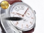 IWC Portuguese Real PR Real Annual Calendar IW5035 ZF 1:1 Best Edition White Dial RG Markers on Brown Leather Strap A52850 - Görsel 5