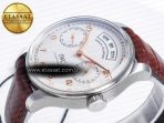 IWC Portuguese Real PR Real Annual Calendar IW5035 ZF 1:1 Best Edition White Dial RG Markers on Brown Leather Strap A52850 - Görsel 6