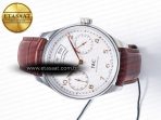 IWC Portuguese Real PR Real Annual Calendar IW5035 ZF 1:1 Best Edition White Dial RG Markers on Brown Leather Strap A52850 - Görsel 9