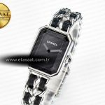 Chanel Ppremière Iconic Chain Watch SS BVF 1:1 Best Edition Black Dial on Chain Bracelet RONDA Quartz