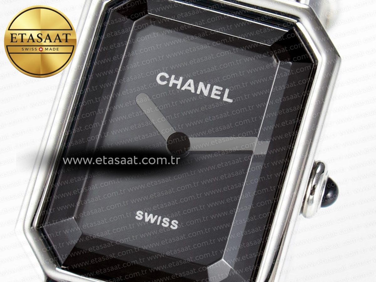 Chanel Ppremière Iconic Chain Watch SS BVF 1:1 Best Edition Black Dial on Chain Bracelet RONDA Quartz - Görsel 10
