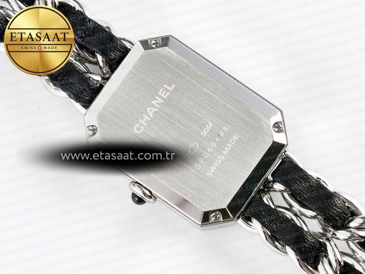 Chanel Ppremière Iconic Chain Watch SS BVF 1:1 Best Edition Black Dial on Chain Bracelet RONDA Quartz - Görsel 15