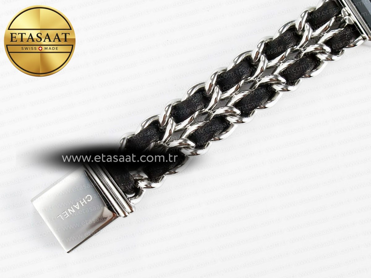 Chanel Ppremière Iconic Chain Watch SS BVF 1:1 Best Edition Black Dial on Chain Bracelet RONDA Quartz - Görsel 18