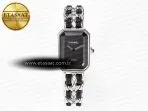 Chanel Ppremière Iconic Chain Watch SS BVF 1:1 Best Edition Black Dial on Chain Bracelet RONDA Quartz - Görsel 3