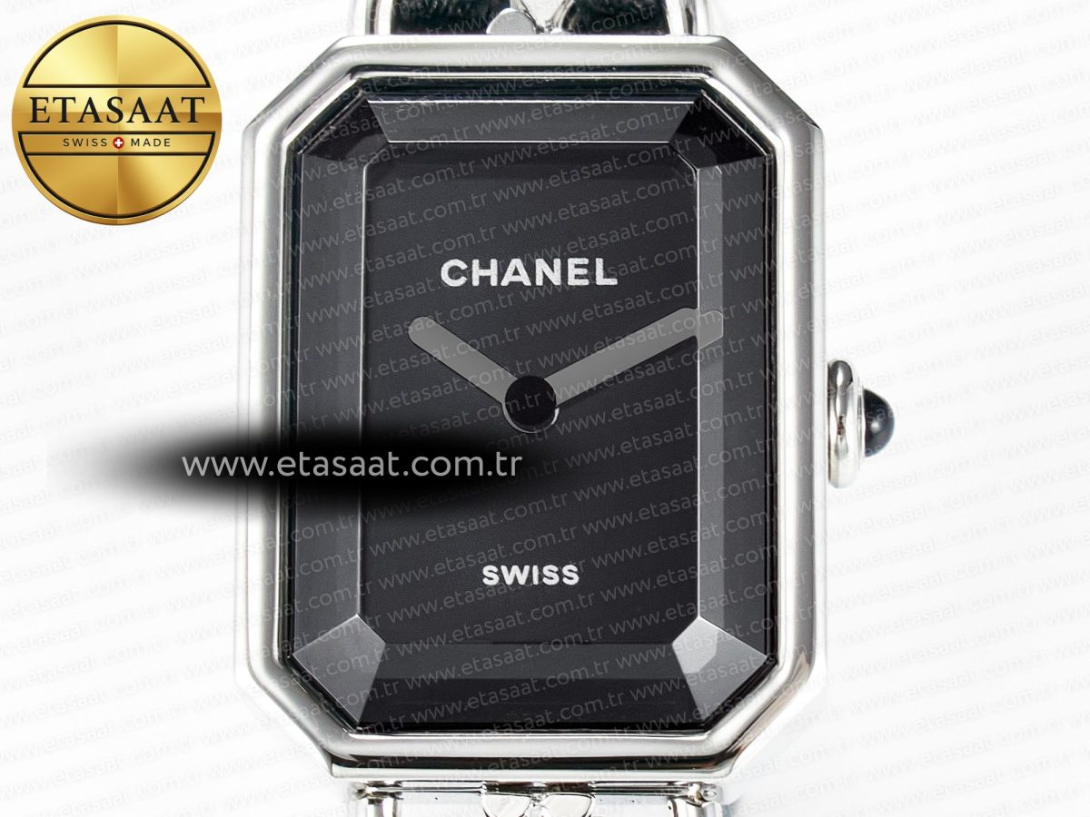 Chanel Ppremière Iconic Chain Watch SS BVF 1:1 Best Edition Black Dial on Chain Bracelet RONDA Quartz - Görsel 4