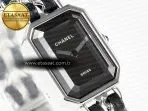 Chanel Ppremière Iconic Chain Watch SS BVF 1:1 Best Edition Black Dial on Chain Bracelet RONDA Quartz - Görsel 5